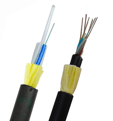 G652D aérien toute la gaine diélectrique de HDPE de noir du câble optique FRP de fibre d'ADSS