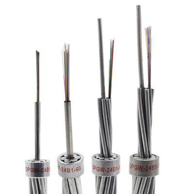 Tubes en acier inoxydable à fils OPGW câble à fibre optique 82.0kN Max Stress de travail pour l'extérieur