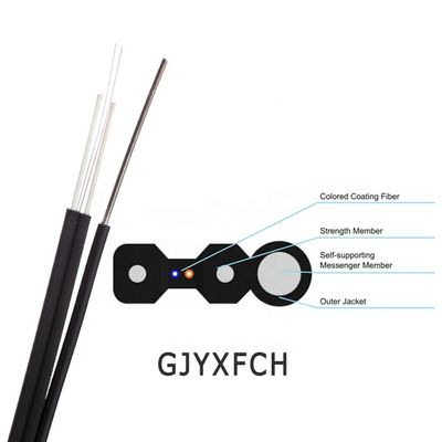 Câble de dérivation FTTH G657A1 fibre GJYXCH GJYXFCH 2 noyaux extérieur