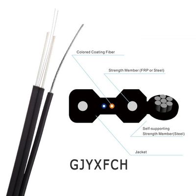 Câble de dérivation FTTH G657A1 fibre GJYXCH GJYXFCH 2 noyaux extérieur