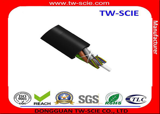Gaine externe de fibre de GYFTY de câble de brin de fibre de HDPE extérieur aérien de câble optique pour Communicaiton Transmisson