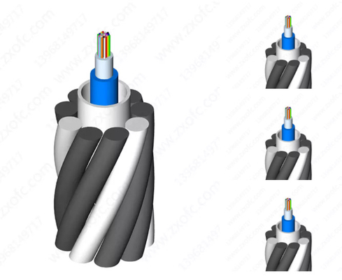 24/48 fil d'Opgw Aeirlal de puissance du mode unitaire G652d de câble optique de fibre du noyau OPGW